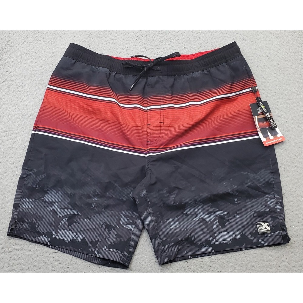 ZeroXposur Board Shorts Mens Large Multi Camo Striped Comfort Stretch Water Polo